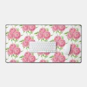 patroon van de waterverf van Peony bouquet Bureaumat (Keyboard & Muis)