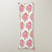patroon van de waterverf van Peony bouquet Lichaamskussen (Voorkant Verticaal)