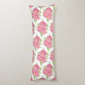 patroon van de waterverf van Peony bouquet Lichaamskussen (Achterkant (Verticaal))