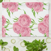 patroon van de waterverf van Peony bouquet Theedoek (Gevouwen)