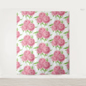 patroon van de waterverf van Peony bouquet Wandkleed (Voorkant)