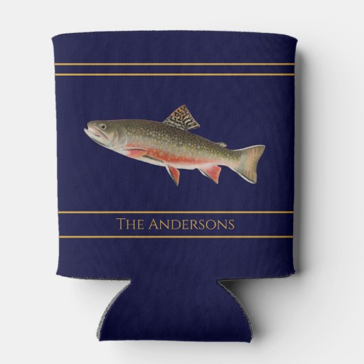  patroon van de waterverf van vissen blikjeskoeler (Achterkant)