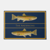 patroon van de waterverf van vissen deurmat (Voorkant)