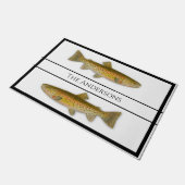  patroon van de waterverf van vissen Zwart wit Deurmat (Schuin)