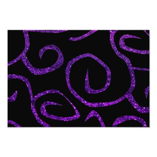 Patroon van de wervelkolom, zwembad, Paarse glitte Foto Afdruk (Voorkant)