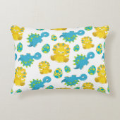 Patroon van dinosaurussen, luidopersen, Baby Dino Accent Kussen (Voorkant)