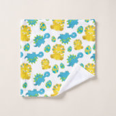 Patroon van dinosaurussen, luidopersen, Baby Dino Bad Handdoek (Wasdoekje)