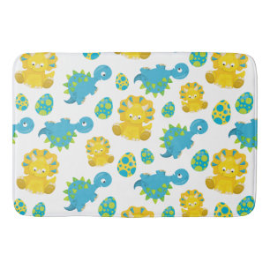 Patroon van dinosaurussen, luidopersen, Baby Dino Badmat