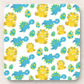 Patroon van dinosaurussen, luidopersen, Baby Dino Bier Onderzetter (Voorkant)