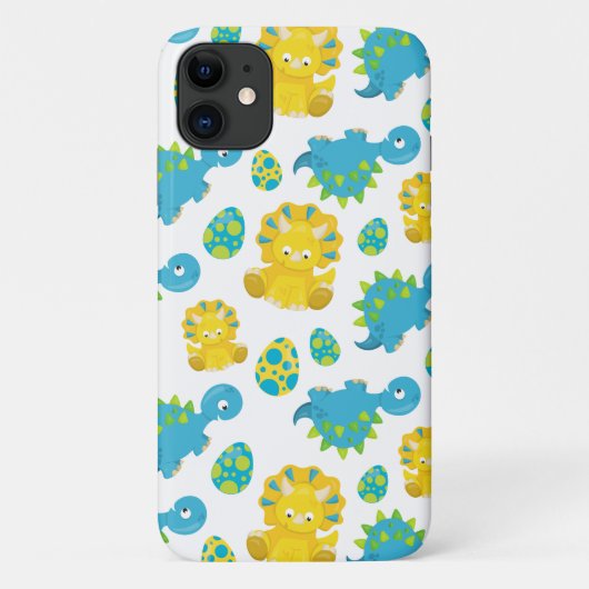 Patroon van dinosaurussen, luidopersen, Baby Dino Case-Mate iPhone Case (Achterkant)