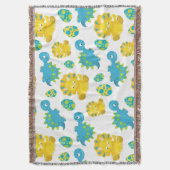 Patroon van dinosaurussen, luidopersen, Baby Dino Deken (Voorkant Verticaal)