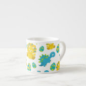 Patroon van dinosaurussen, luidopersen, Baby Dino Espresso Kop (Voorkant rechts)