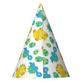 Patroon van dinosaurussen, luidopersen, Baby Dino Feesthoedjes (Achterkant)