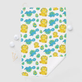 Patroon van dinosaurussen, luidopersen, Baby Dino Golfhanddoek (Insitu)