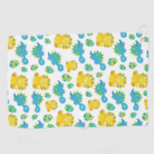 Patroon van dinosaurussen, luidopersen, Baby Dino Golfhanddoek (Horizontaal)