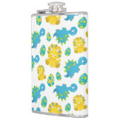 Patroon van dinosaurussen, luidopersen, Baby Dino Heupfles (Links)