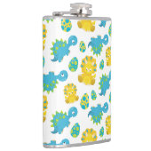 Patroon van dinosaurussen, luidopersen, Baby Dino Heupfles (Rechts)