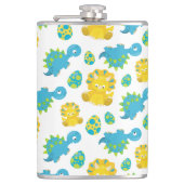 Patroon van dinosaurussen, luidopersen, Baby Dino Heupfles (Voorkant)