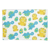 Patroon van dinosaurussen, luidopersen, Baby Dino Kussensloop (Voorkant)