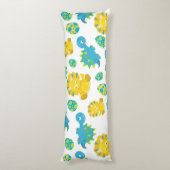 Patroon van dinosaurussen, luidopersen, Baby Dino Lichaamskussen (Achterkant (Verticaal))