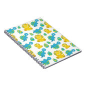 Patroon van dinosaurussen, luidopersen, Baby Dino Notitieboek (Rechterzijde)