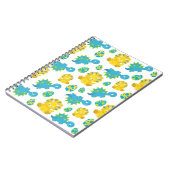 Patroon van dinosaurussen, luidopersen, Baby Dino Notitieboek (Linkerzijde)