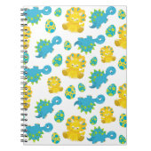 Patroon van dinosaurussen, luidopersen, Baby Dino Notitieboek (Voorkant)