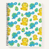 Patroon van dinosaurussen, luidopersen, Baby Dino Notitieboek (Voorkant)