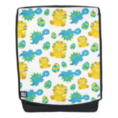 Patroon van dinosaurussen, luidopersen, Baby Dino Rugtassen (Voorkant)