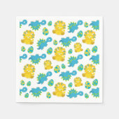 Patroon van dinosaurussen, luidopersen, Baby Dino Servet (Voorkant)