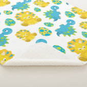 Patroon van dinosaurussen, luidopersen, Baby Dino Sherpa Deken (3/4)