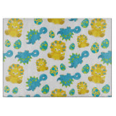 Patroon van dinosaurussen, luidopersen, Baby Dino Snijplank (Voorkant)