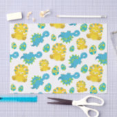 Patroon van dinosaurussen, luidopersen, Baby Dino Tissuepapier (Craft)