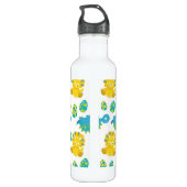 Patroon van dinosaurussen, luidopersen, Baby Dino Waterfles (Achterkant)