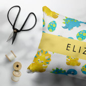 Patroon van dinosaurussen, schattige dinosaurussen accent kussen