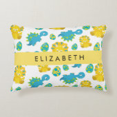 Patroon van dinosaurussen, schattige dinosaurussen accent kussen (Voorkant)