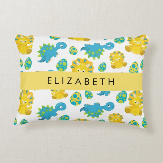 Patroon van dinosaurussen, schattige dinosaurussen accent kussen (Achterkant)