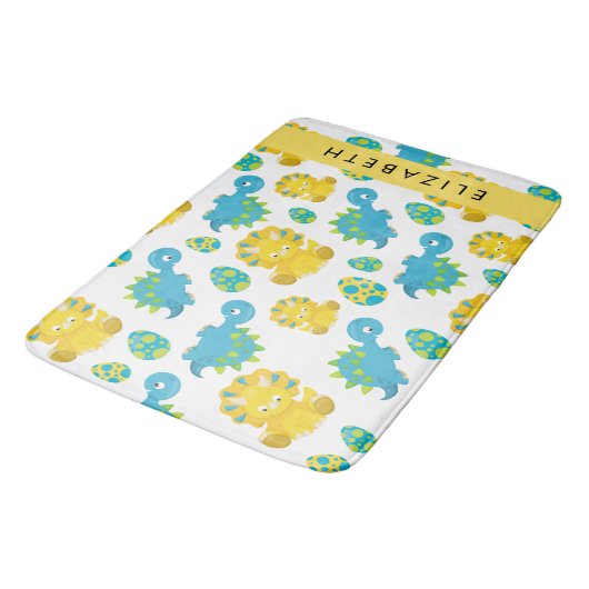 Patroon van dinosaurussen, schattige dinosaurussen badmat (Gekanteld)