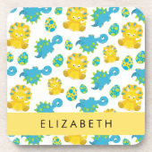 Patroon van dinosaurussen, schattige dinosaurussen bier onderzetter (Voorkant)