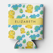 Patroon van dinosaurussen, schattige dinosaurussen blikjeskoeler (Voorkant)