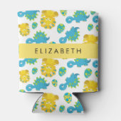 Patroon van dinosaurussen, schattige dinosaurussen blikjeskoeler (Achterkant)