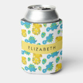 Patroon van dinosaurussen, schattige dinosaurussen blikjeskoeler (Blikje Achterkant)