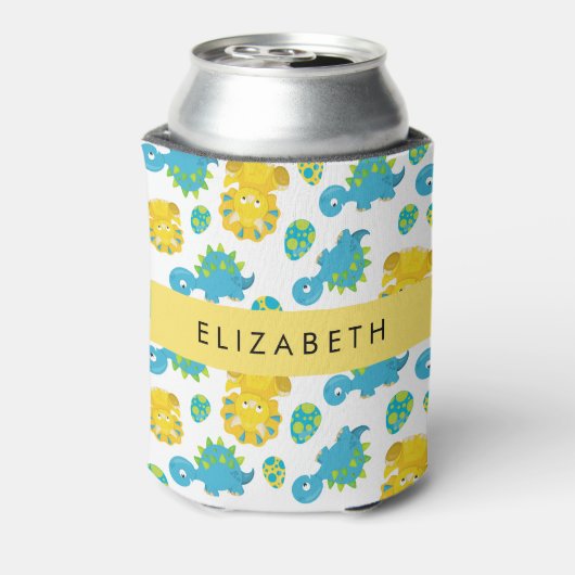 Patroon van dinosaurussen, schattige dinosaurussen blikjeskoeler (Blikje Achterkant)