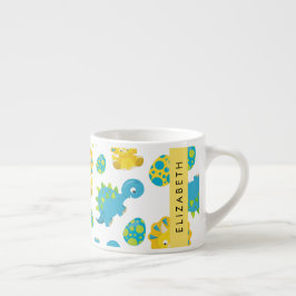Patroon van dinosaurussen, schattige dinosaurussen espresso kop