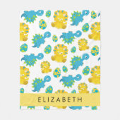 Patroon van dinosaurussen, schattige dinosaurussen fleece deken (Voorkant)