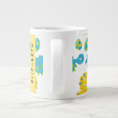 Patroon van dinosaurussen, schattige dinosaurussen grote koffiekop (Achterkant)