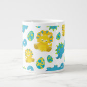 Patroon van dinosaurussen, schattige dinosaurussen grote koffiekop (Voorkant)