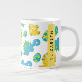 Patroon van dinosaurussen, schattige dinosaurussen grote koffiekop