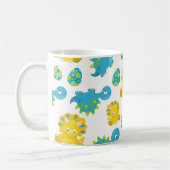 Patroon van dinosaurussen, schattige dinosaurussen koffiemok (Links)