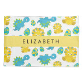 Patroon van dinosaurussen, schattige dinosaurussen kussensloop (Achterkant)